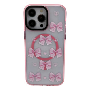 Phone case manufecture direct-supply Printed case for Iphone16promax-pink knot