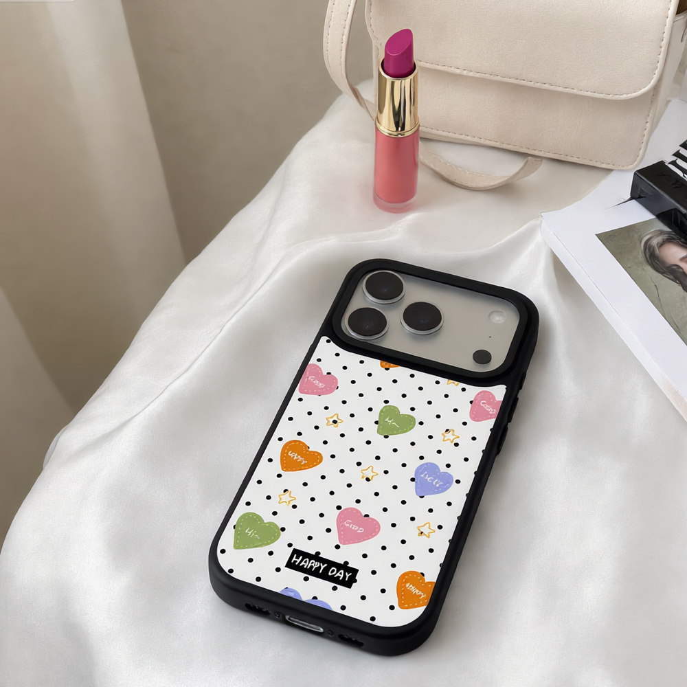 Colorful Heart Graphic Phone Case for IPhone17 Pro Max - Image 3