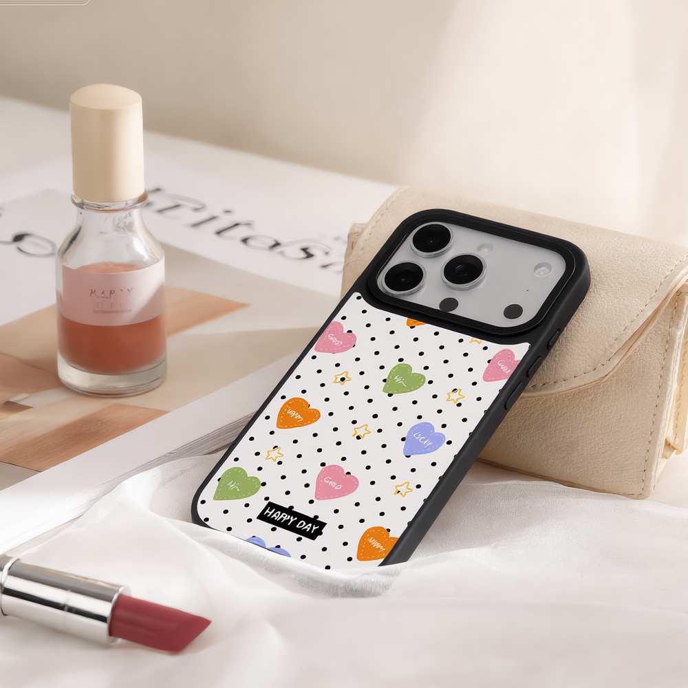 Colorful Heart Graphic Phone Case for IPhone17 Pro Max - Image 4