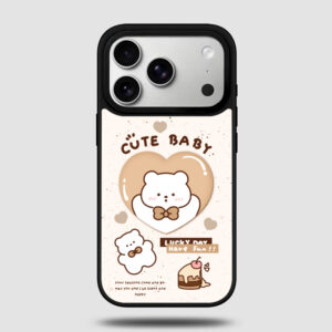 Heart Bear Printed Phone Case