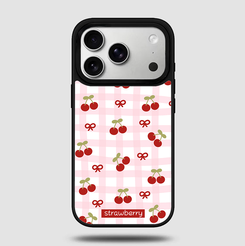 Pink Cherry Printed Phone Case